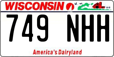 WI license plate 749NHH