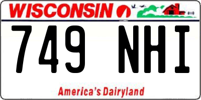 WI license plate 749NHI