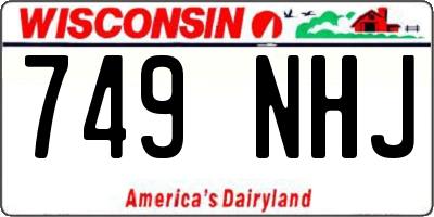 WI license plate 749NHJ
