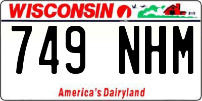 WI license plate 749NHM