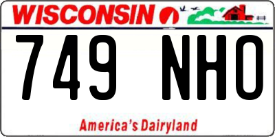 WI license plate 749NHO