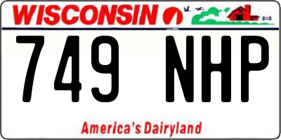 WI license plate 749NHP