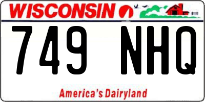 WI license plate 749NHQ