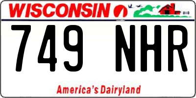 WI license plate 749NHR