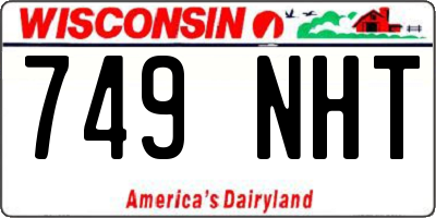 WI license plate 749NHT