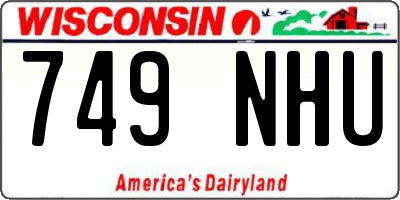 WI license plate 749NHU