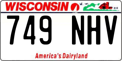 WI license plate 749NHV