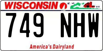 WI license plate 749NHW