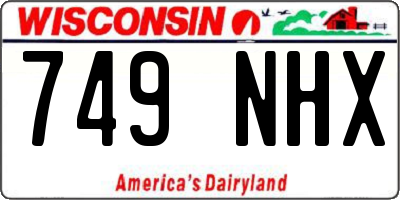 WI license plate 749NHX