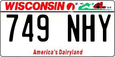 WI license plate 749NHY