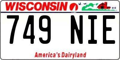 WI license plate 749NIE