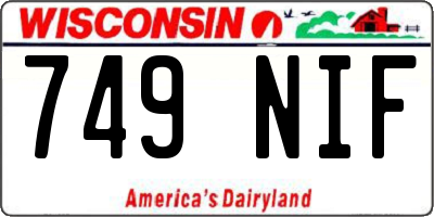 WI license plate 749NIF