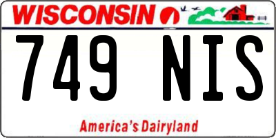 WI license plate 749NIS