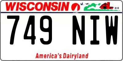WI license plate 749NIW