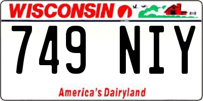 WI license plate 749NIY