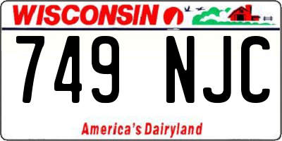 WI license plate 749NJC
