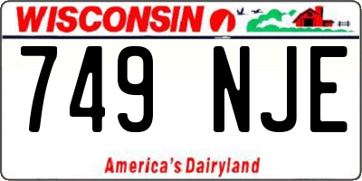 WI license plate 749NJE