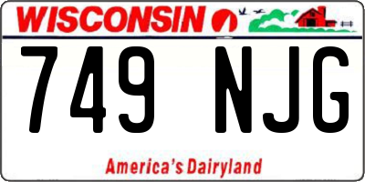WI license plate 749NJG