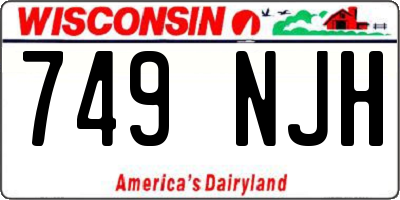WI license plate 749NJH