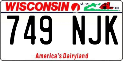 WI license plate 749NJK
