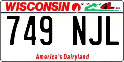 WI license plate 749NJL