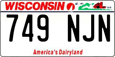 WI license plate 749NJN