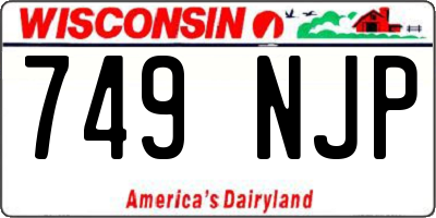 WI license plate 749NJP