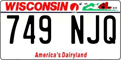 WI license plate 749NJQ