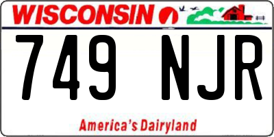 WI license plate 749NJR