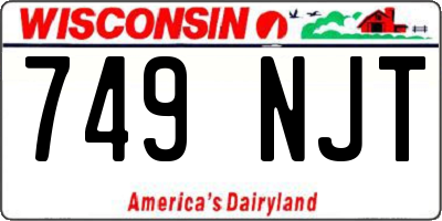 WI license plate 749NJT