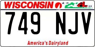 WI license plate 749NJV