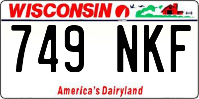 WI license plate 749NKF