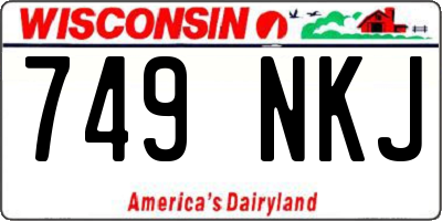 WI license plate 749NKJ