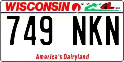 WI license plate 749NKN