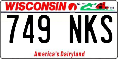 WI license plate 749NKS