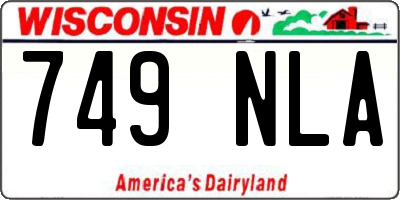 WI license plate 749NLA