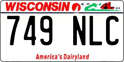 WI license plate 749NLC