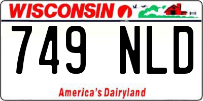 WI license plate 749NLD