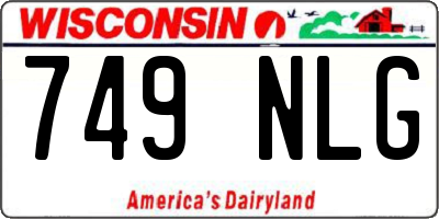 WI license plate 749NLG