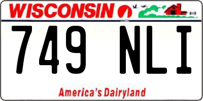 WI license plate 749NLI