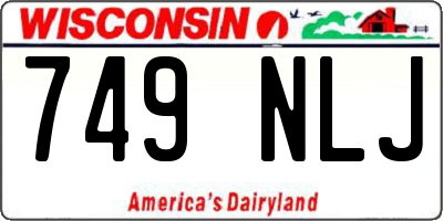 WI license plate 749NLJ