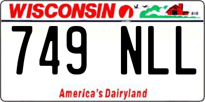 WI license plate 749NLL