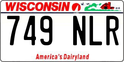 WI license plate 749NLR