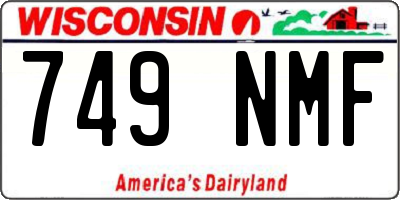 WI license plate 749NMF