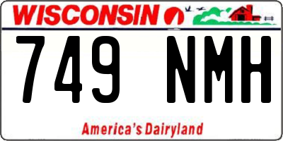 WI license plate 749NMH