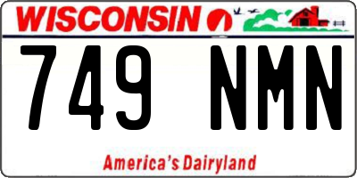 WI license plate 749NMN