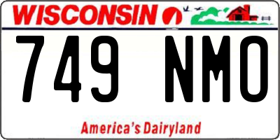 WI license plate 749NMO
