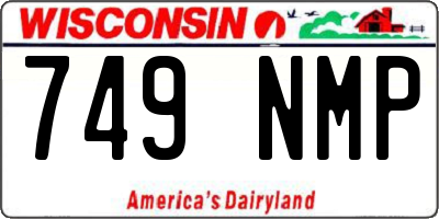 WI license plate 749NMP