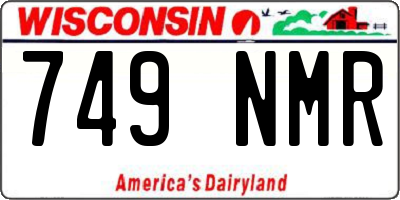 WI license plate 749NMR