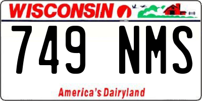 WI license plate 749NMS
